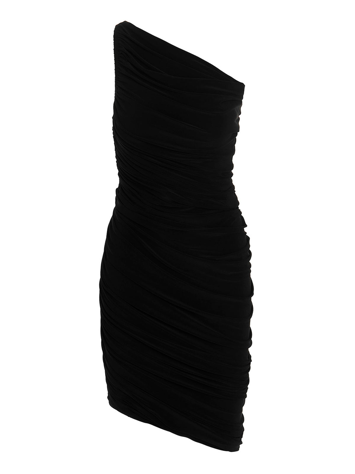 Robe courte noire en polyester Norma Kamali