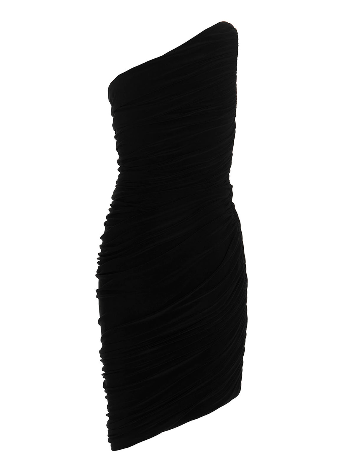 Robe courte noire en polyester Norma Kamali