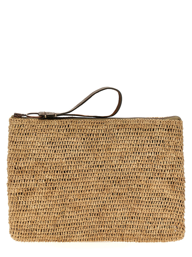 Pochette Ibeliv en raphia beige