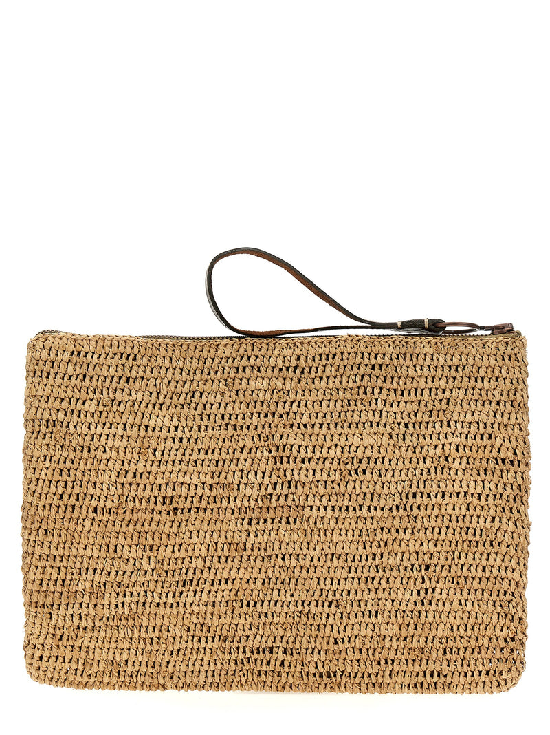 Pochette Ibeliv en raphia beige