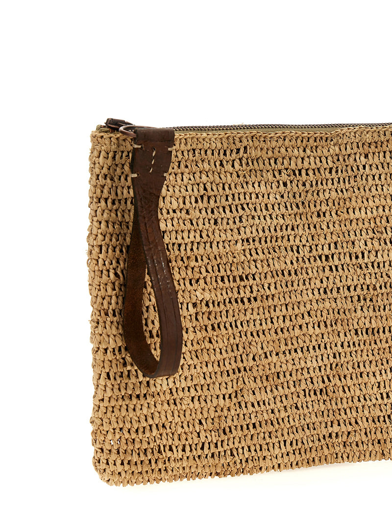 Pochette Ibeliv en raphia beige