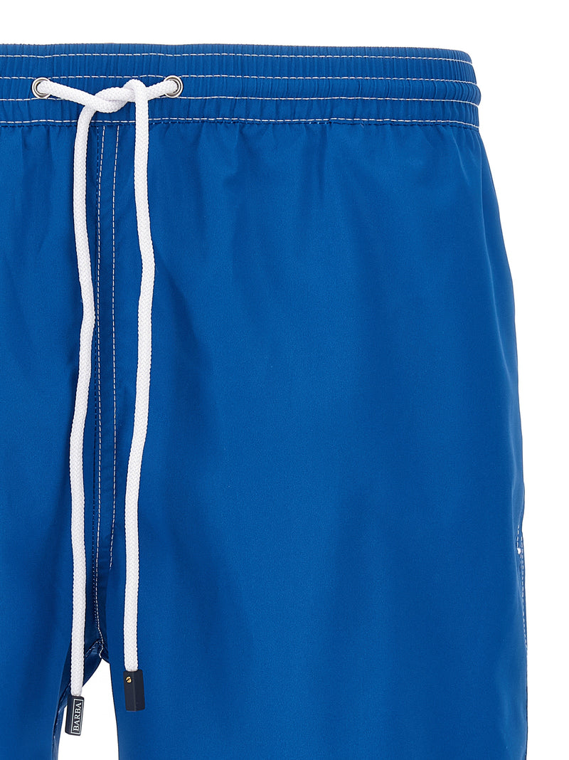 Short de bain Barba Napoli en polyester bleu