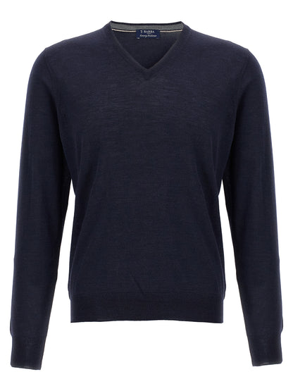 Barba Napoli Blue Wool Cardigan