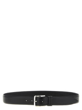 ZERBINI CLAUDIO Black Leather Regular Belt