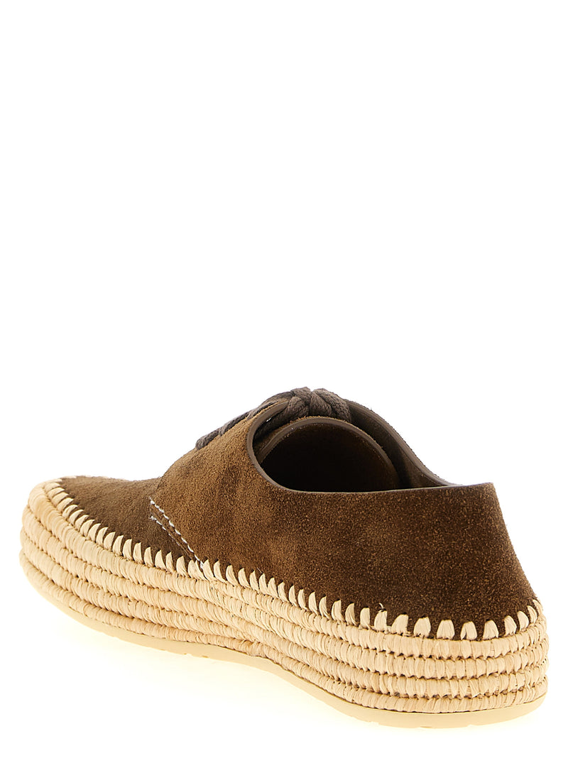 Espadrilles Loewe en cuir de veau marron