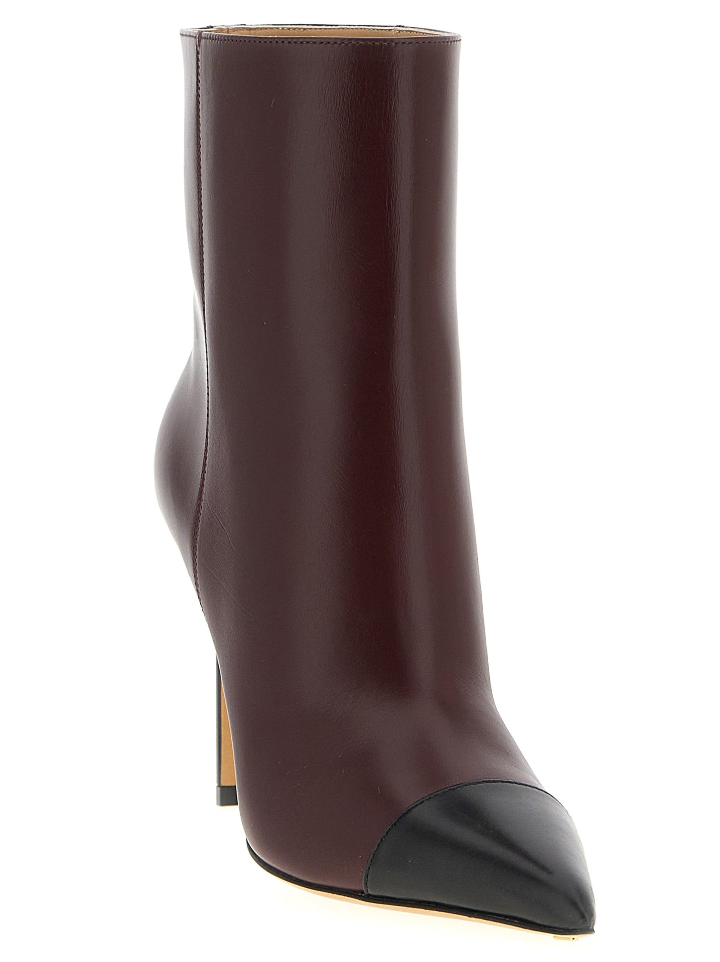 Francesco Russo Bordeaux Goatskin Ankle Boots