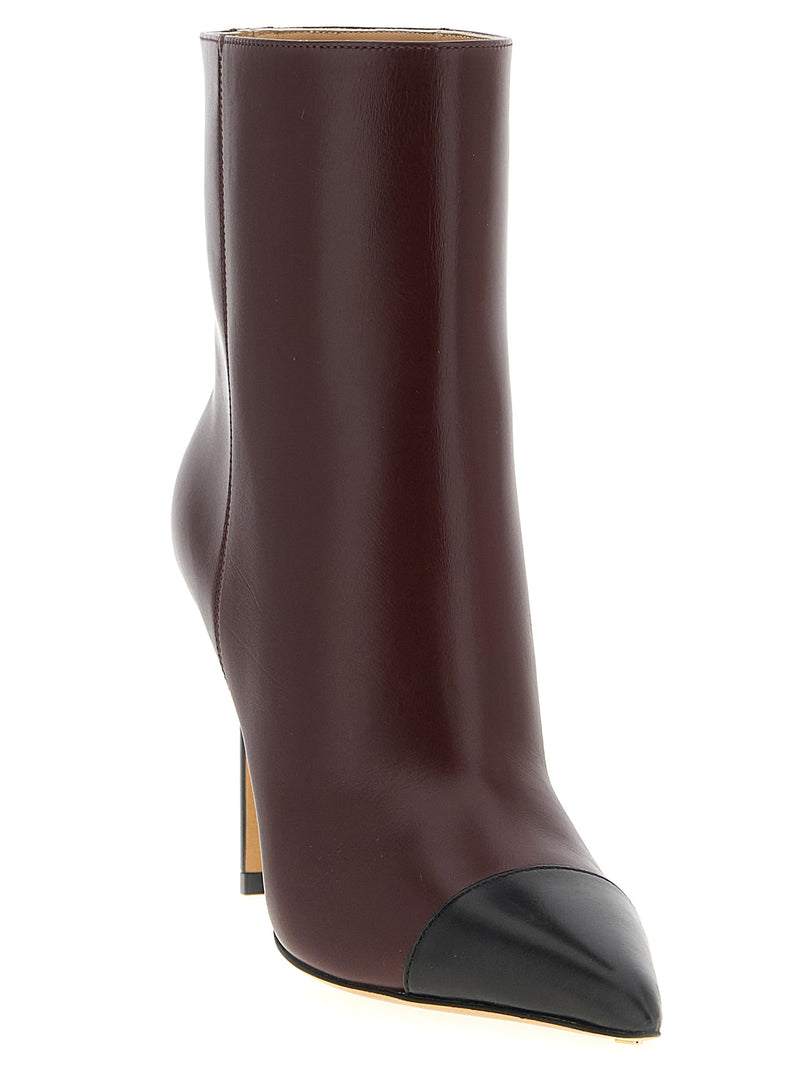 Francesco Russo Bordeaux Goatskin Ankle Boots