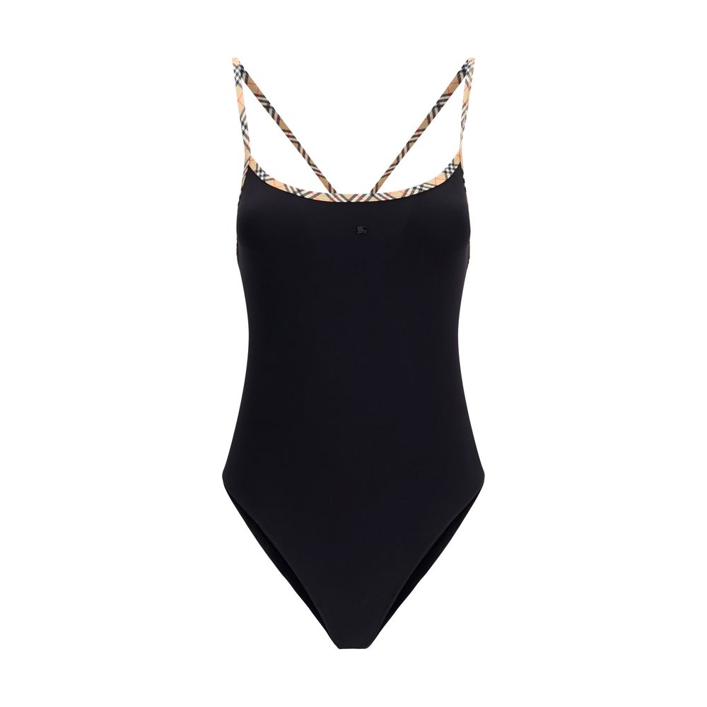 Maillot de bain une pièce Burberry noir en polyamide