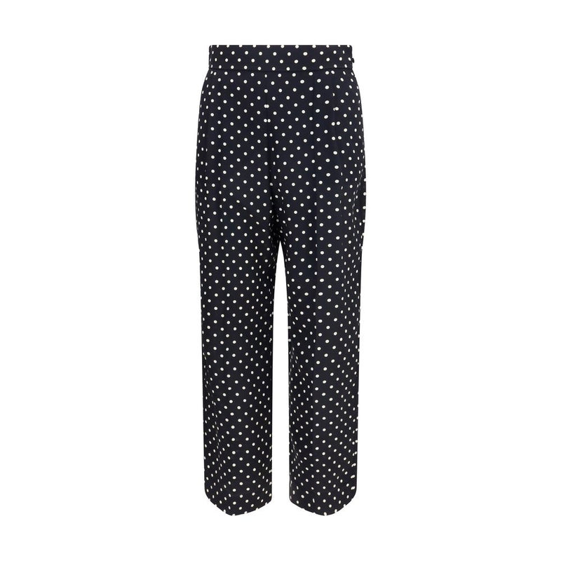 Valentino Garavani Black Silk Cropped Pants