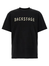 T-shirt en coton noir 44 Label Group - Modèle 'Backstage'
