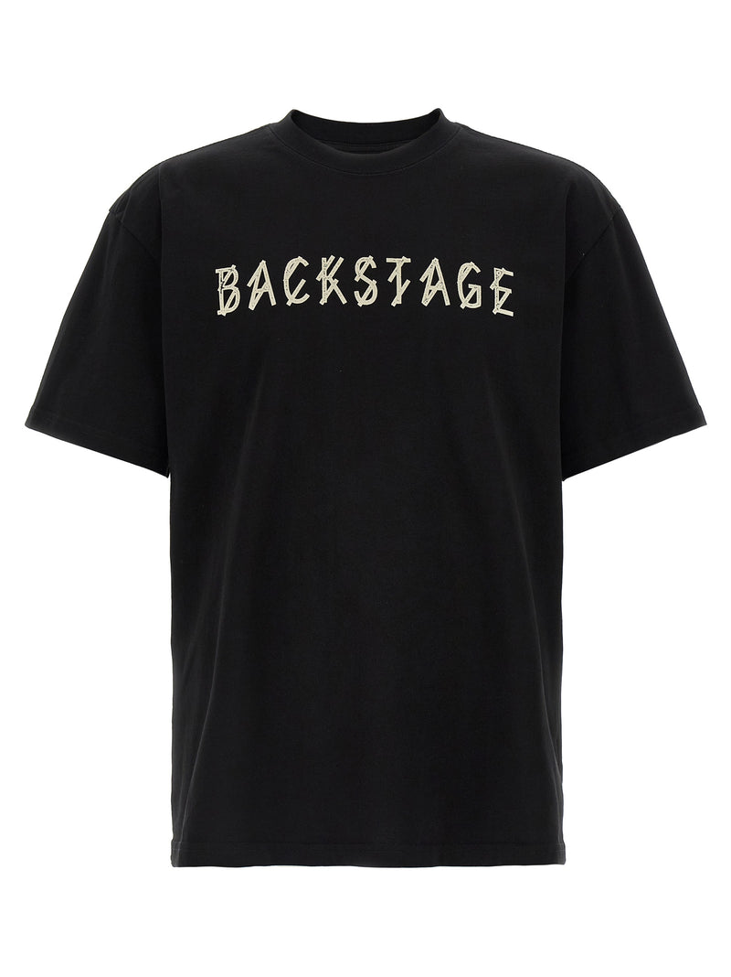 T-shirt en coton noir 44 Label Group - Modèle 'Backstage'