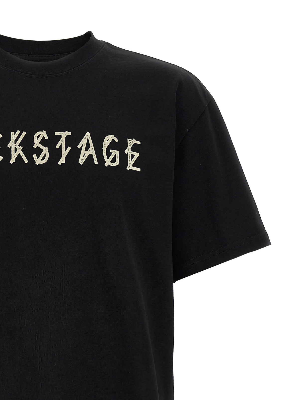 T-shirt en coton noir 44 Label Group - Modèle 'Backstage'