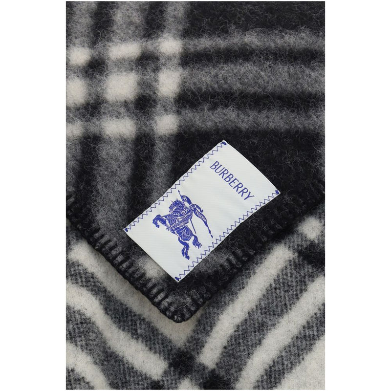 Burberry Gray Wool Oves Aries Scarf