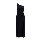 Robe de cocktail Oséree noire en polyamide