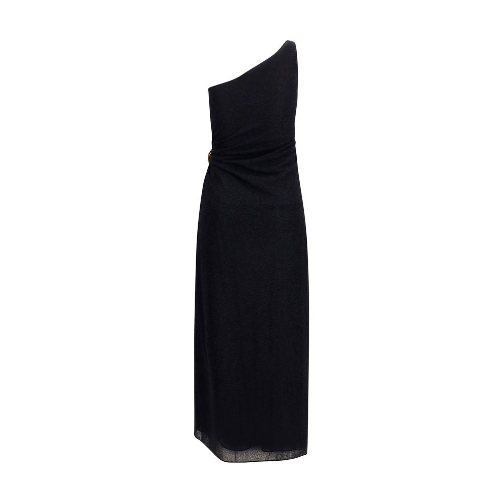 Robe de cocktail Oséree noire en polyamide