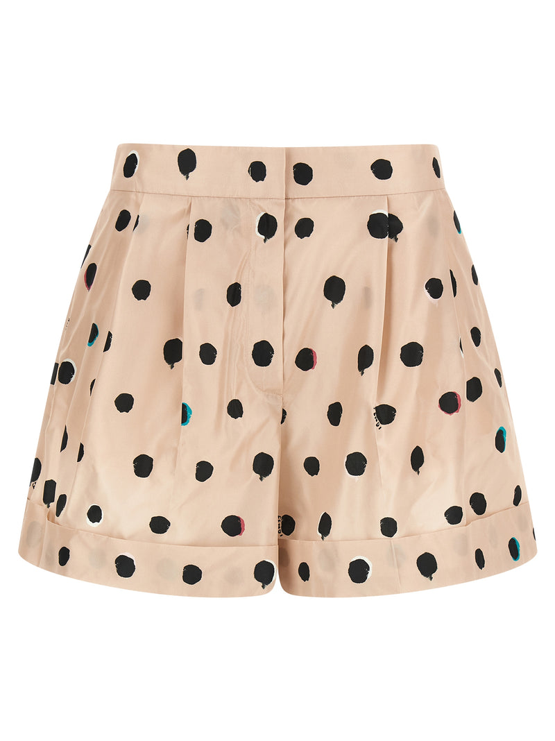 Fendi Multicolor Silk Bermuda Shorts - Falena Dots Print