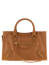 Sac à main Balenciaga en cuir d'agneau marron