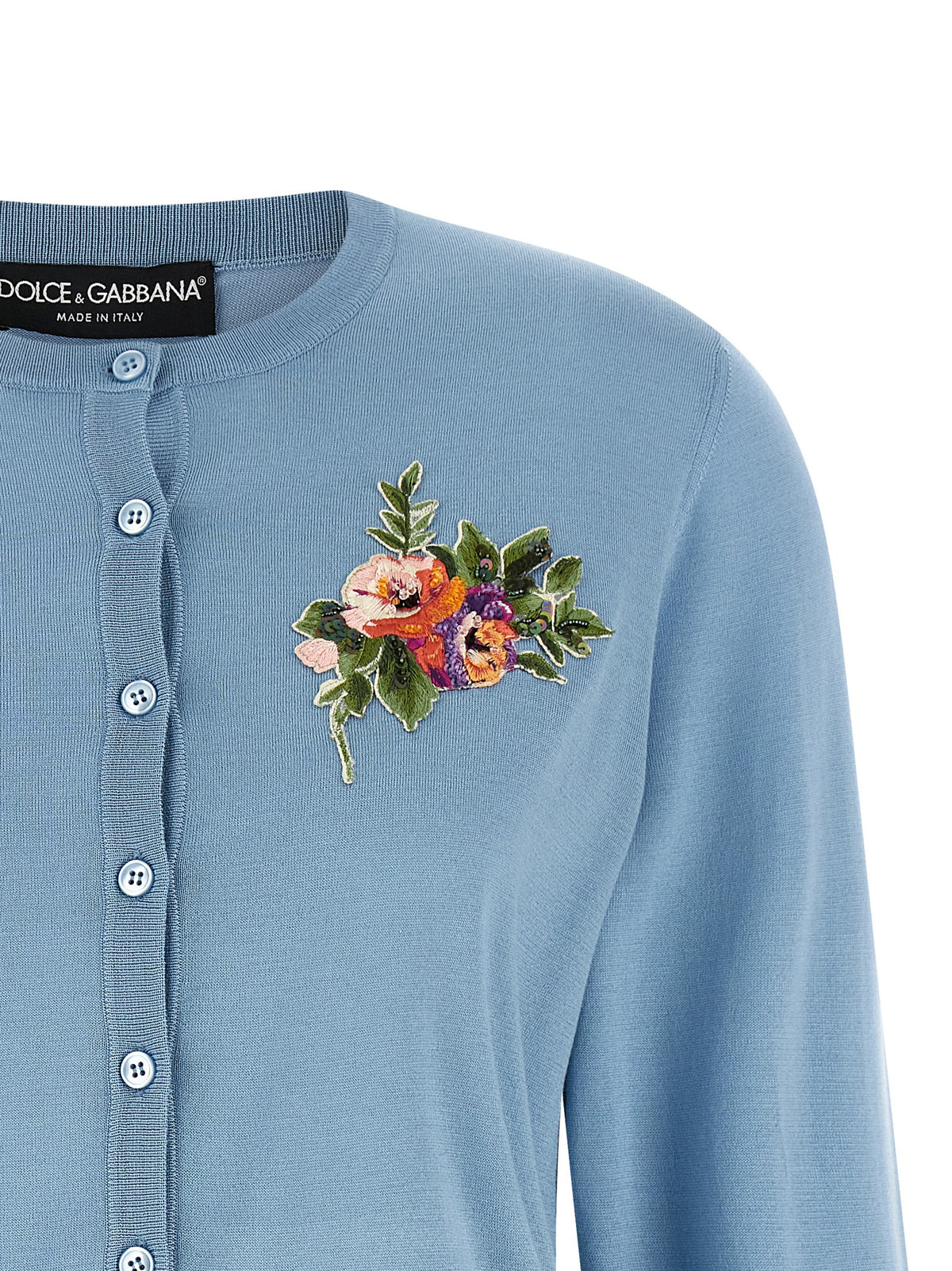 Dolce & Gabbana Blue Silk Cardigan for Women