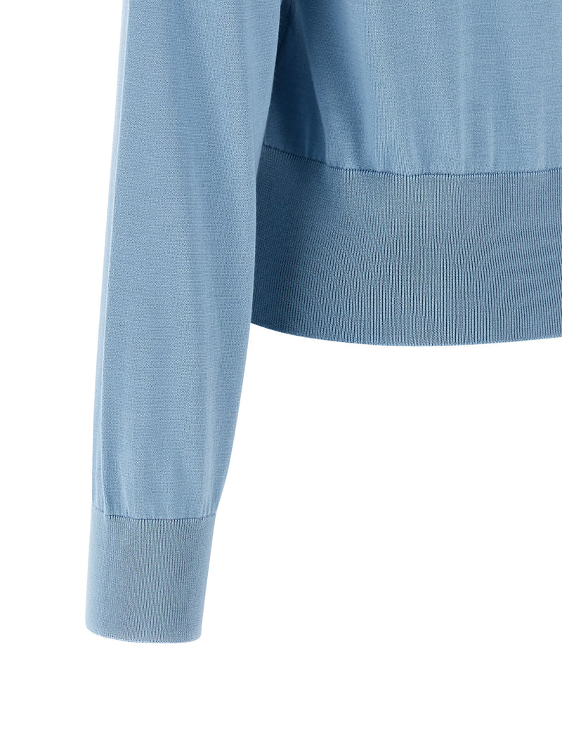 Dolce & Gabbana Blue Silk Cardigan for Women