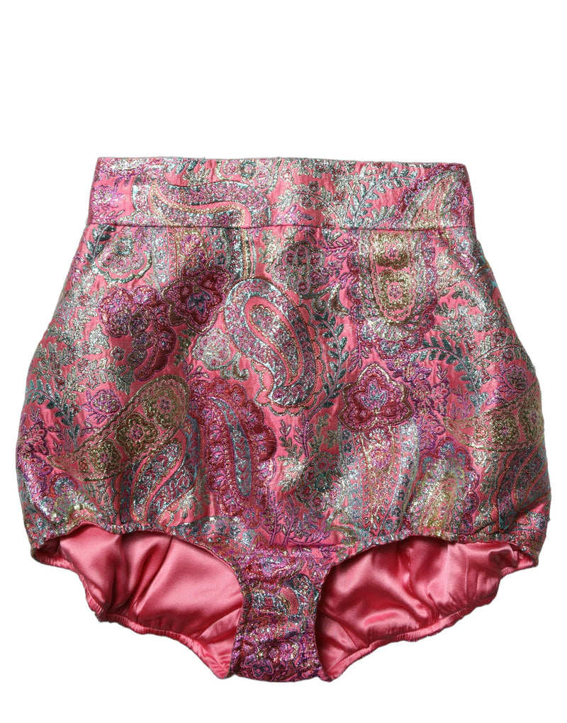 Short rose floral taille haute en jacquard Dolce & Gabbana