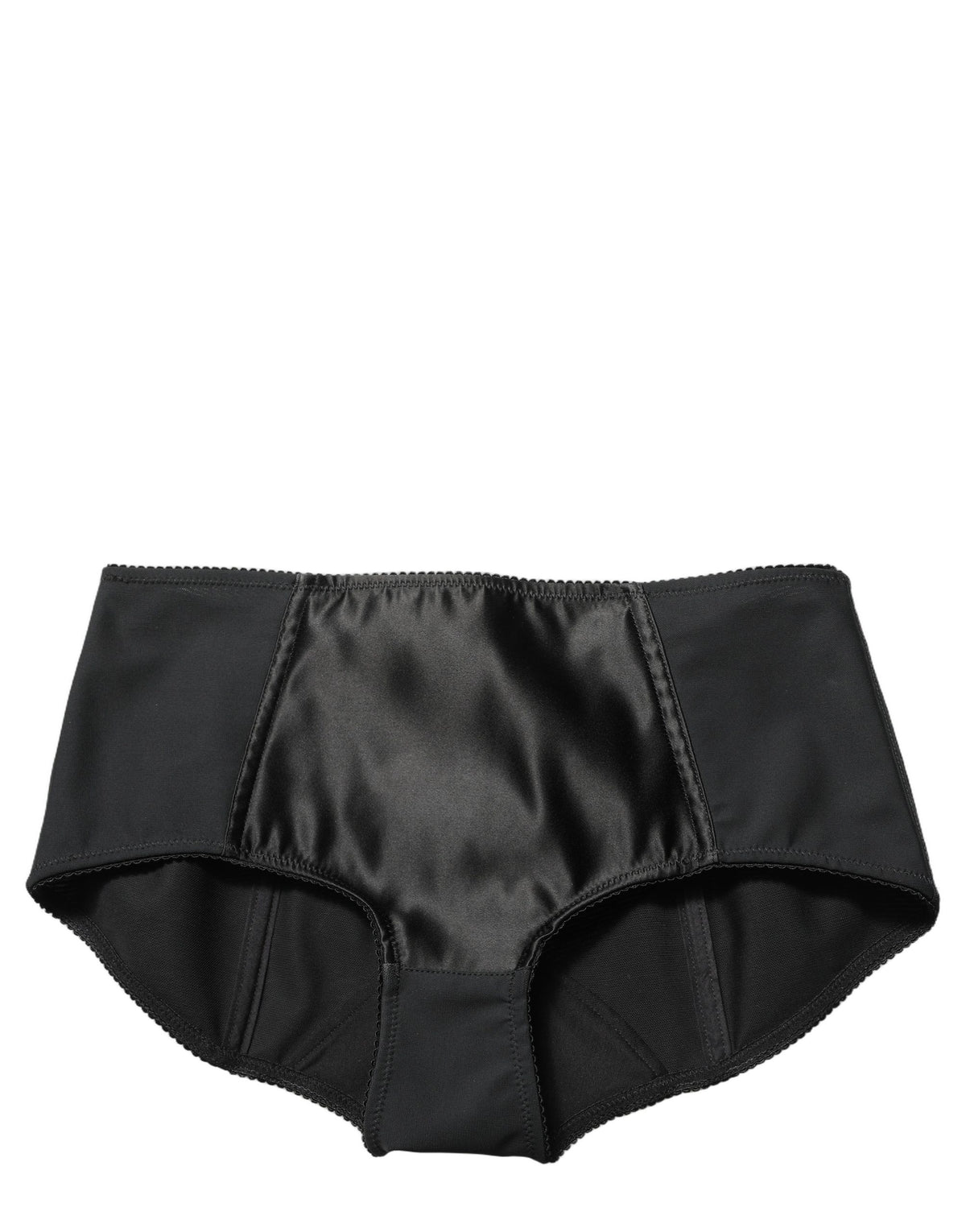 Dolce & Gabbana Black Low Waist Satin Culotte Hotpants Shorts
