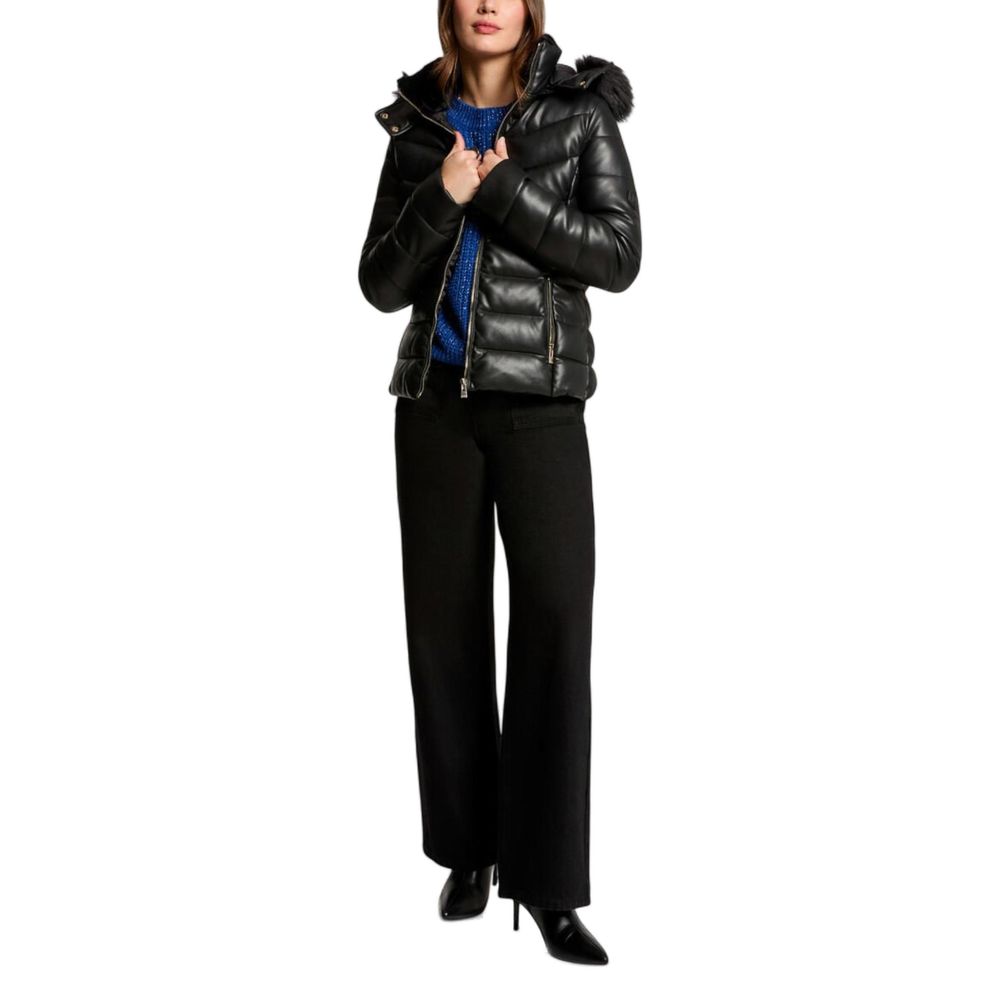 Veste longue Morgan De Toi noire en polyéthylène