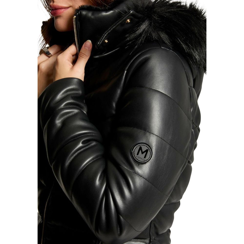 Veste longue Morgan De Toi noire en polyéthylène