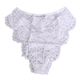 Dolce & Gabbana White Floral Lace Low Rise Panty Underwear