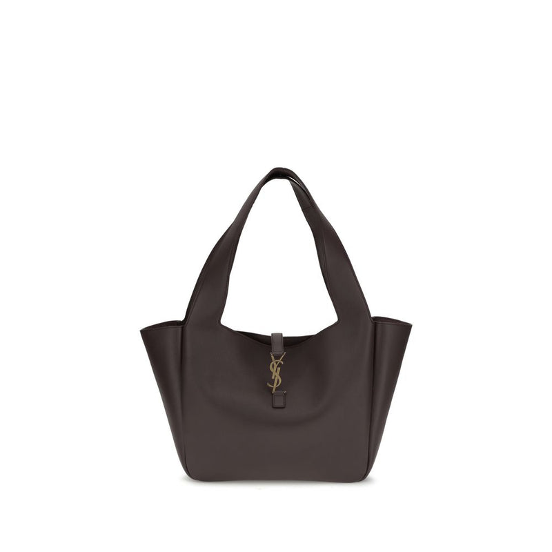 Saint Laurent Brown Calf Leather Bos Taurus Shoulder Bag