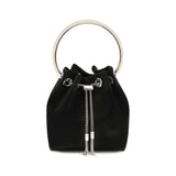 Jimmy Choo Bon Bon Black Silk Bucket Bag - Elegant Luxury