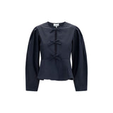 Ganni Black Cotton Blouse