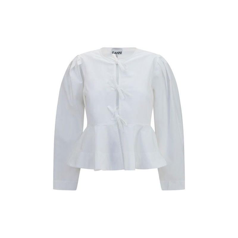 Chemisier Ganni en coton blanc