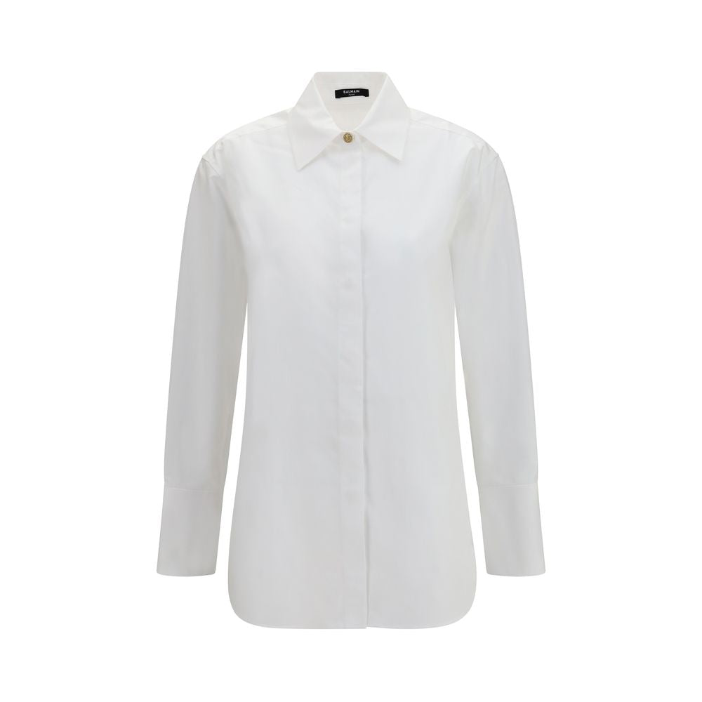 Chemise Balmain en coton blanc
