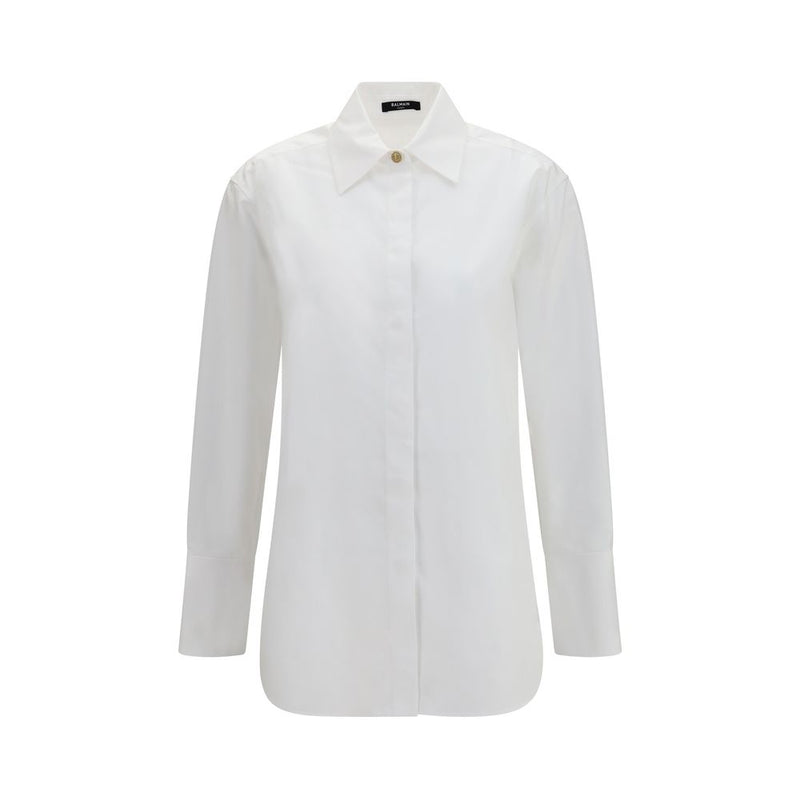 Chemise Balmain en coton blanc