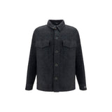 Balmain Black Cotton Shell Jacket - Oversized Design