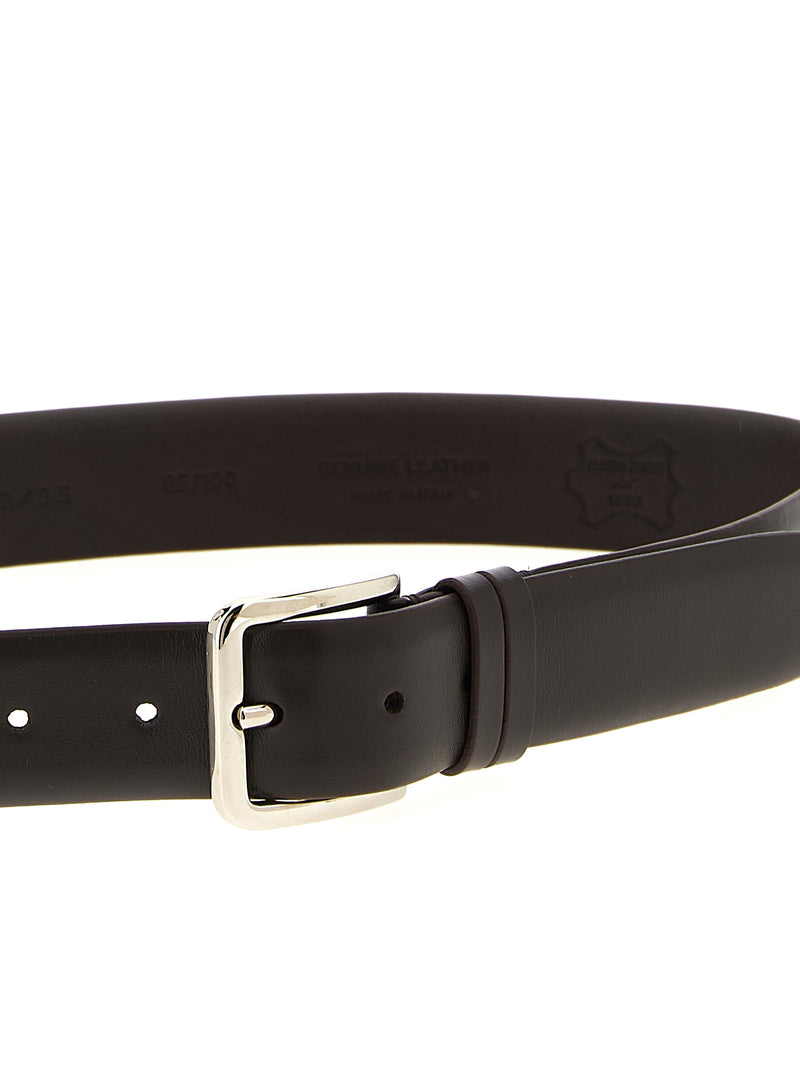 ZERBINI CLAUDIO Brown Leather Regular Belt