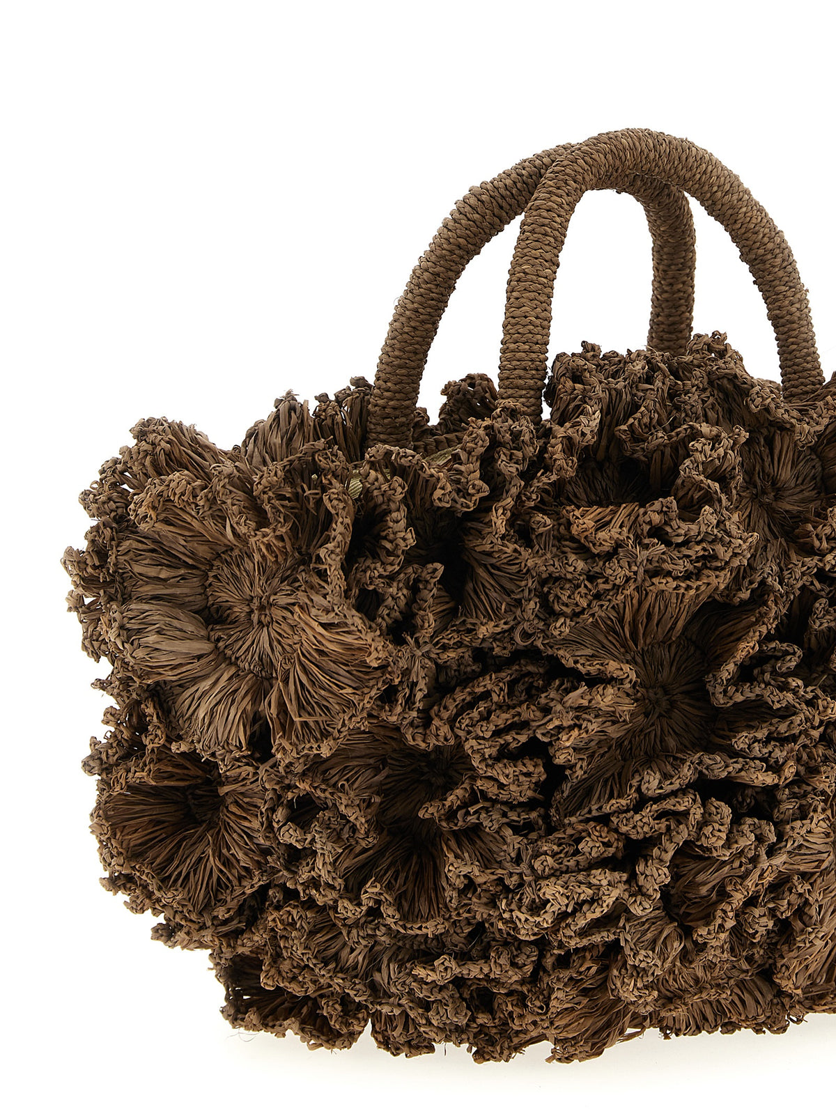 Sac à main Ibeliv en raphia marron