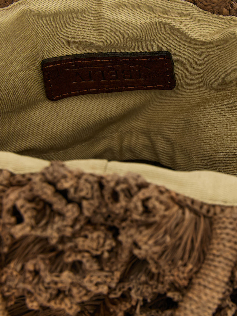 Ibeliv Brown Raffia Handbag