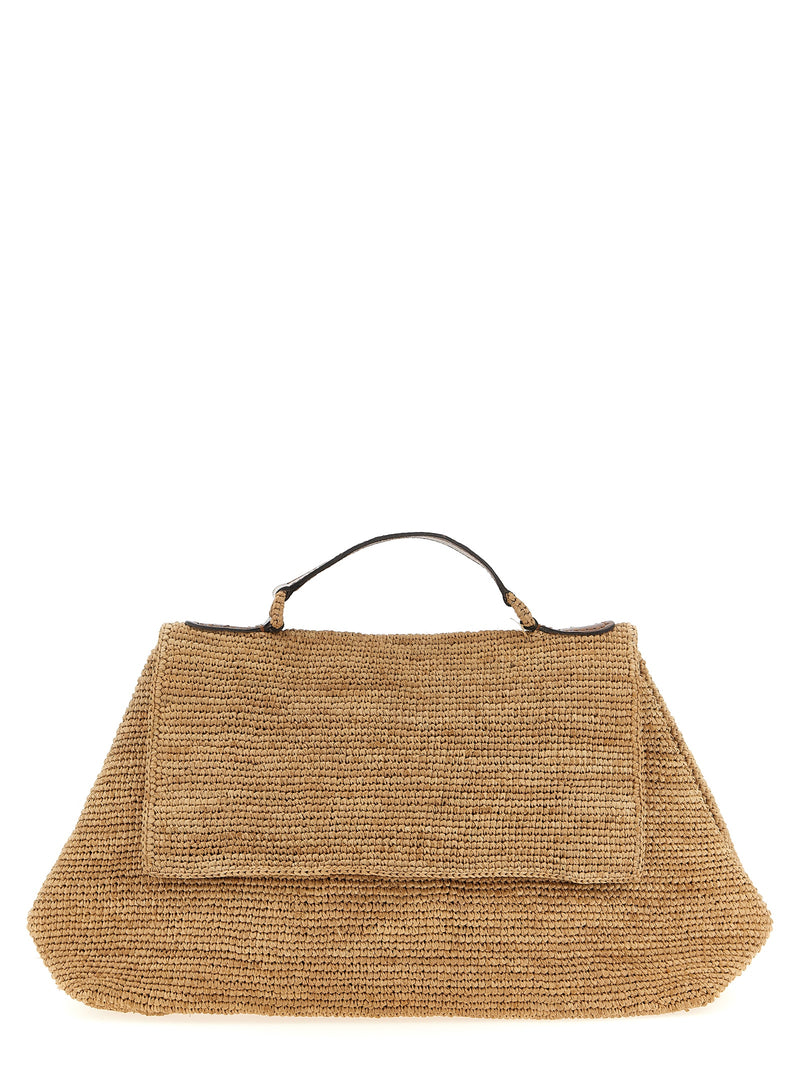 Ibeliv Beige Raffia Handbag