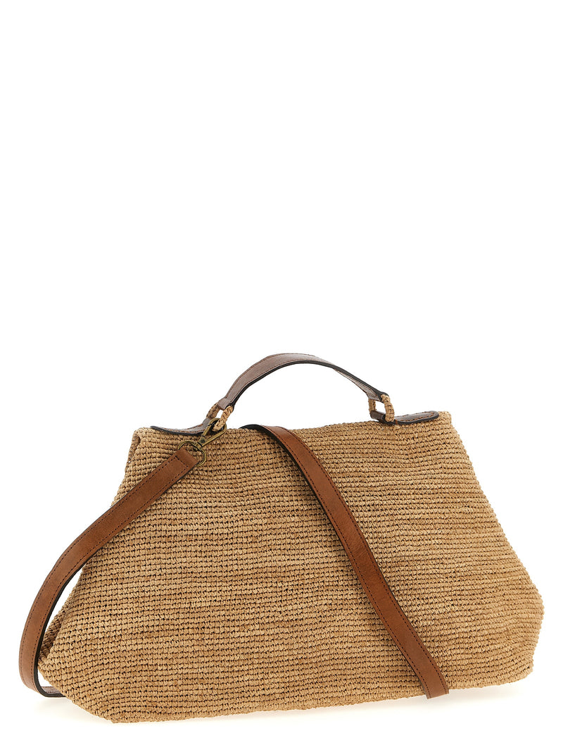 Ibeliv Beige Raffia Handbag