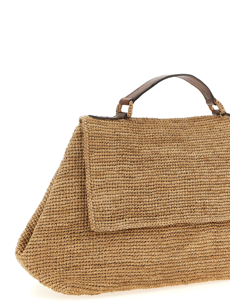 Ibeliv Beige Raffia Handbag