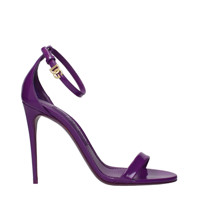 Sandales Dolce & Gabbana à talons aiguilles en cuir violet