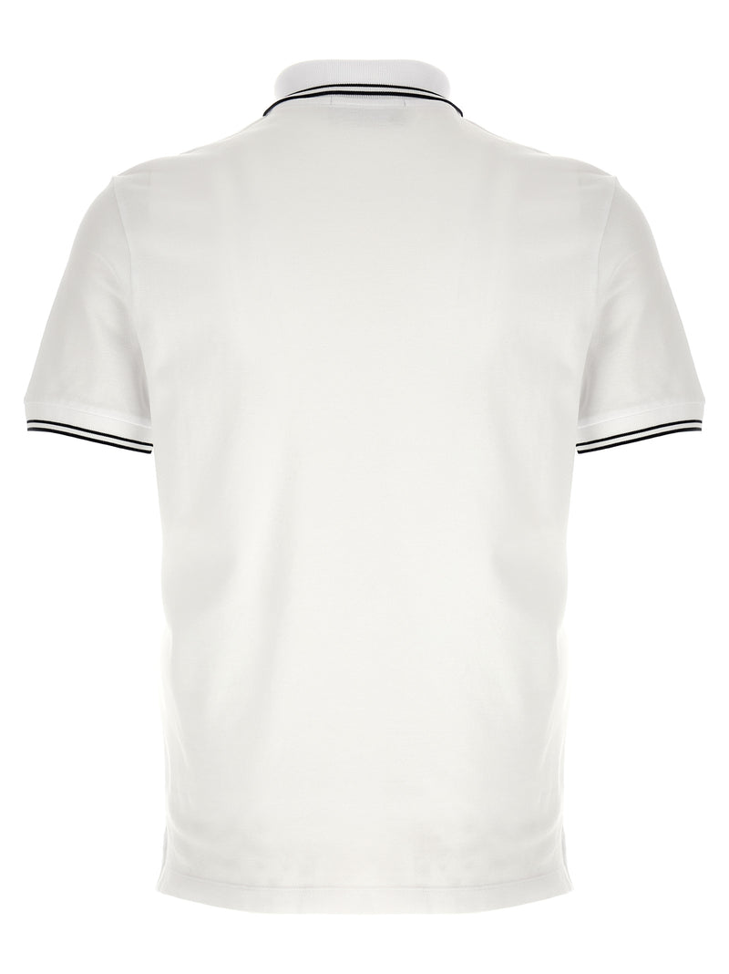 Stone Island White Cotton Polo Shirt