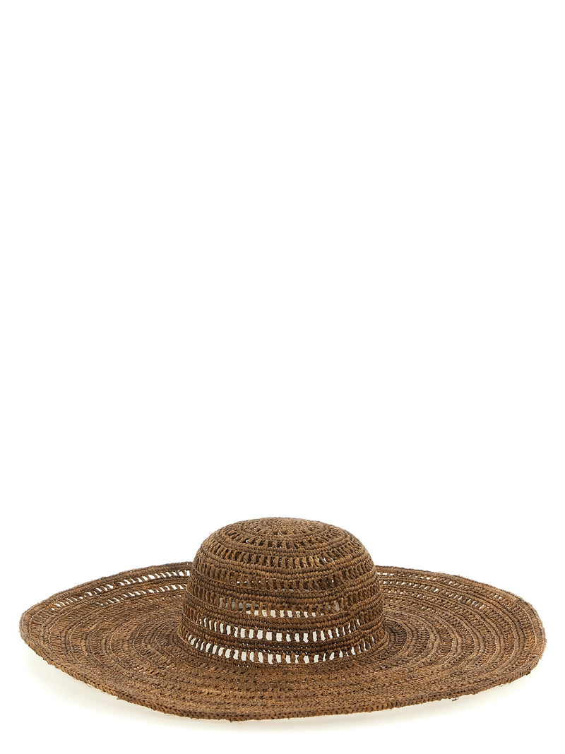 Chapeau de soleil Ibeliv en raphia marron