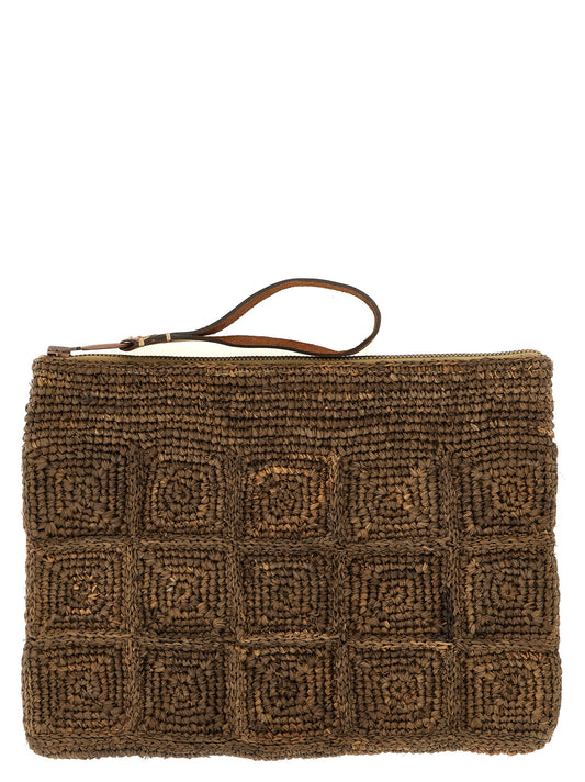 Pochette Ibeliv en raphia marron