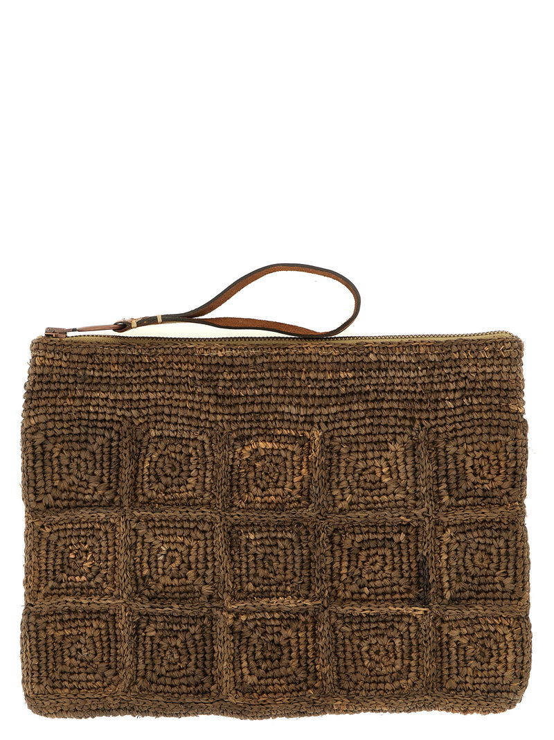 Pochette Ibeliv en raphia marron