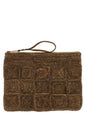 Ibeliv Brown Raffia Clutch Bag