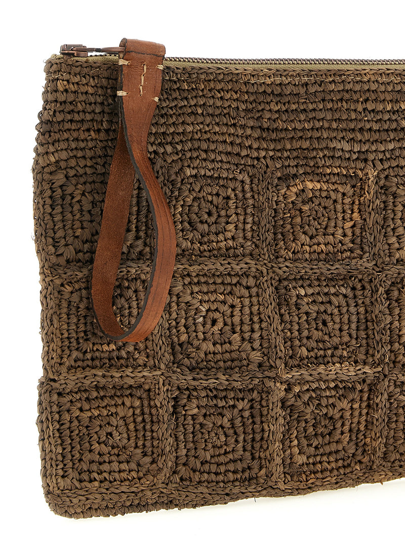 Pochette Ibeliv en raphia marron