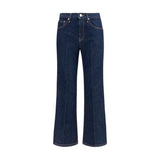 Khaite Clara Blue Cotton Flared Jeans