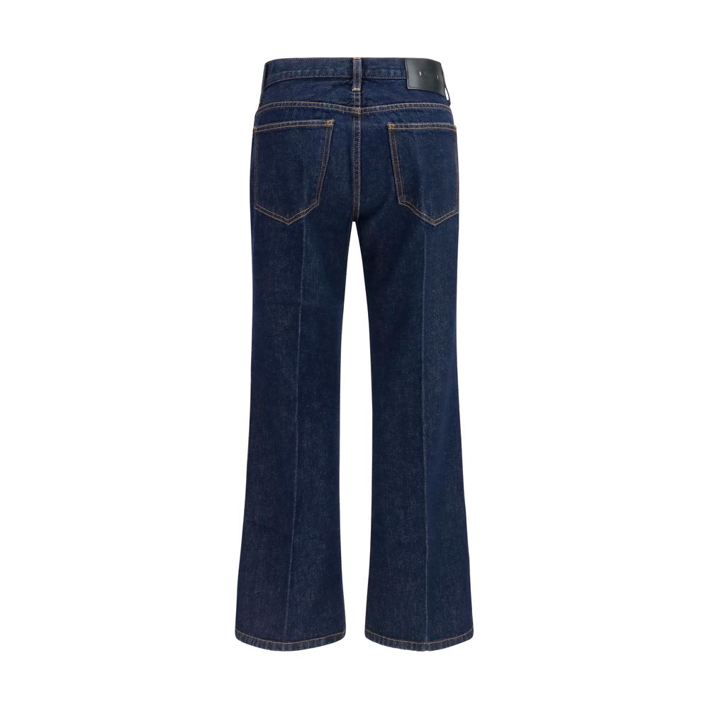 Khaite Clara Blue Cotton Flared Jeans
